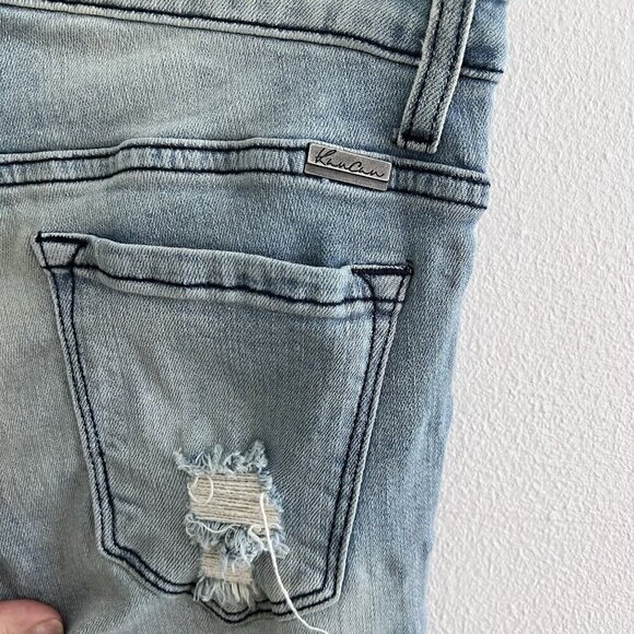 KanCan Distressed Skinny jeans Destroyed size 7/27 Light Wash Stretch - Picture 11 of 12